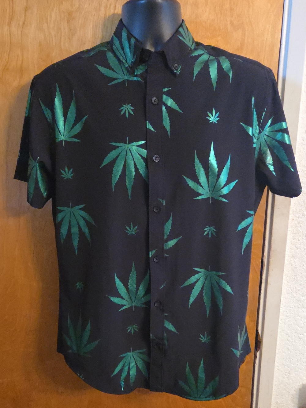 Hawaiian 420 Kronic Shirt by Drill Clothing Stretch Size Medium